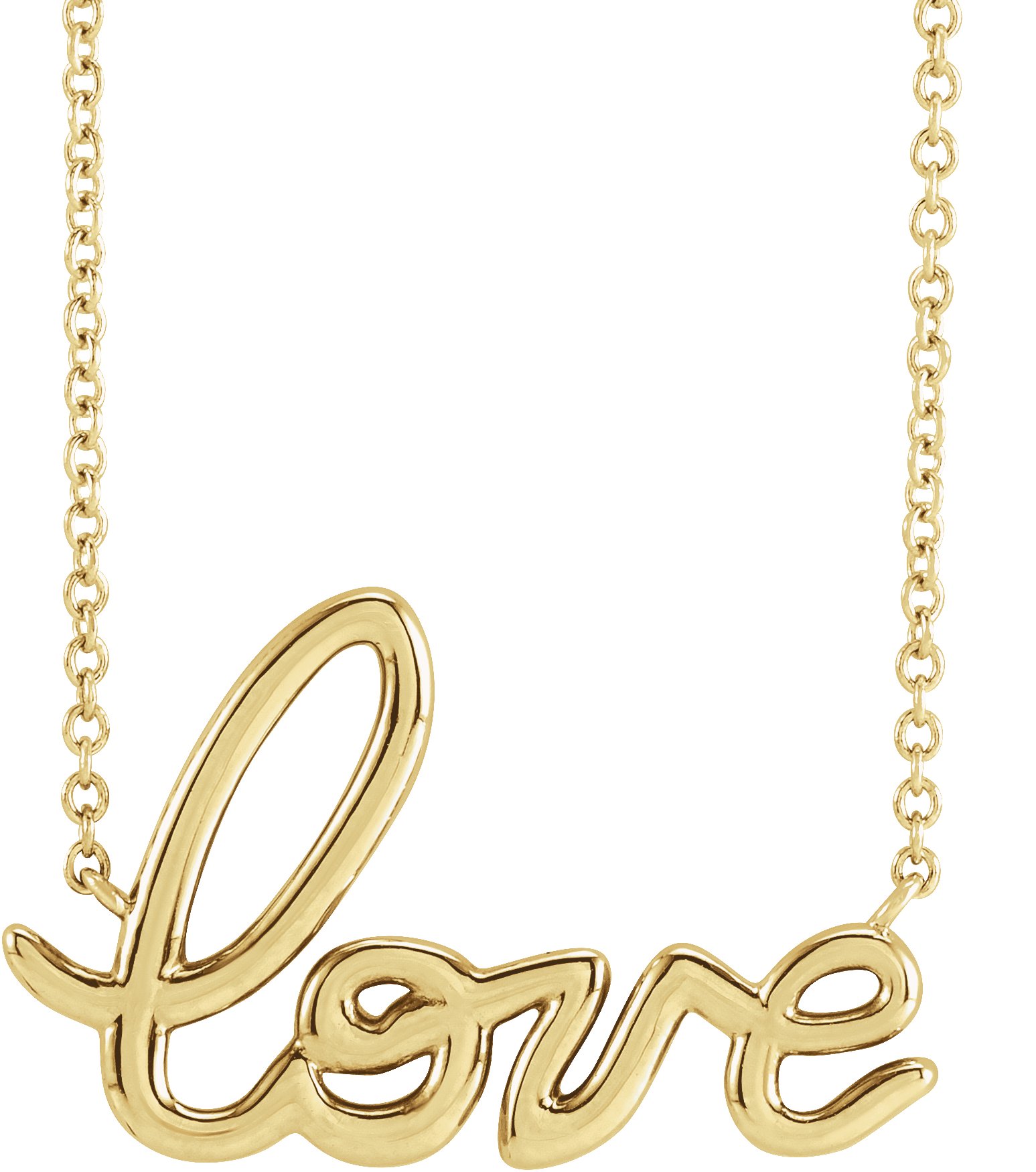 14K Yellow Love 18" Necklace