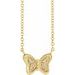 14K Yellow .025 CTW Natural Diamond Butterfly 18