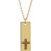 14K Yellow Cross Bar 18 inch Necklace Mounting Ref. 14646529