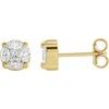 14K Yellow .75 CTW Diamond Cluster Earrings Ref 17473919