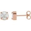 14K Rose .75 CTW Diamond Cluster Earrings Ref 17473921