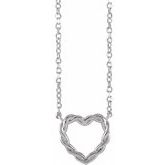 Rope Heart Necklace or Center