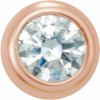 14K Rose .03 CT Diamond Micro Bezel Set Single Earring Ref 17676489
