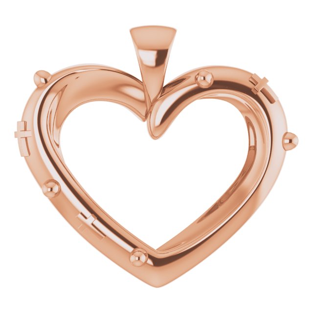 Rosary Heart Necklace or Pendant