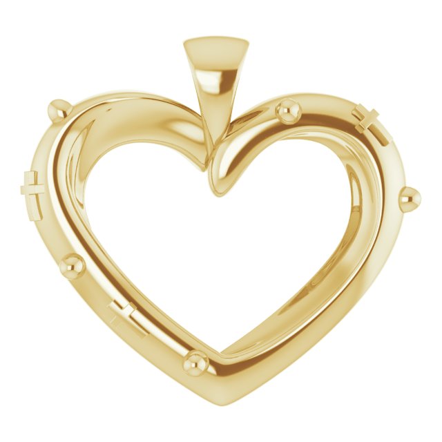 Rosary Heart Necklace or Pendant