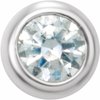 Platinum .03 CT Diamond Micro Bezel Set Single Earring Ref 17676495
