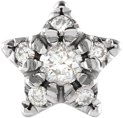 Sterling Silver .05 CTW Diamond Star Single Earring Ref 17676600