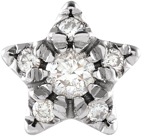 Platinum .05 CTW Diamond Star Single Earring Ref 17676599