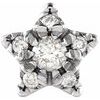 14K White .05 CTW Diamond Star Single Earring Ref 17676597