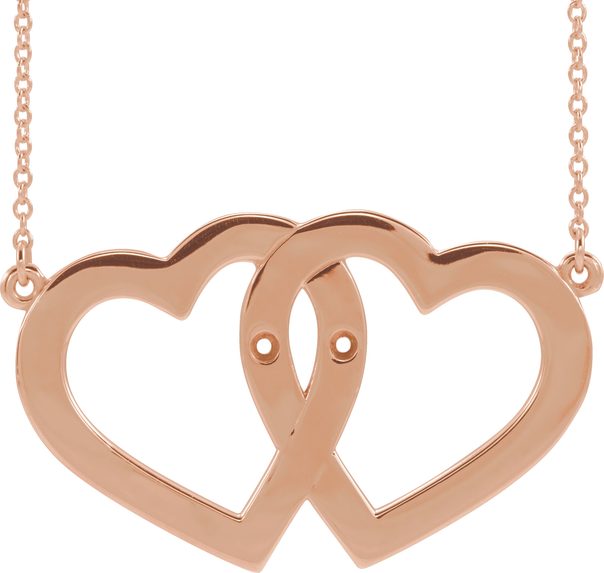 Engravable Family Interlocking Heart Necklace