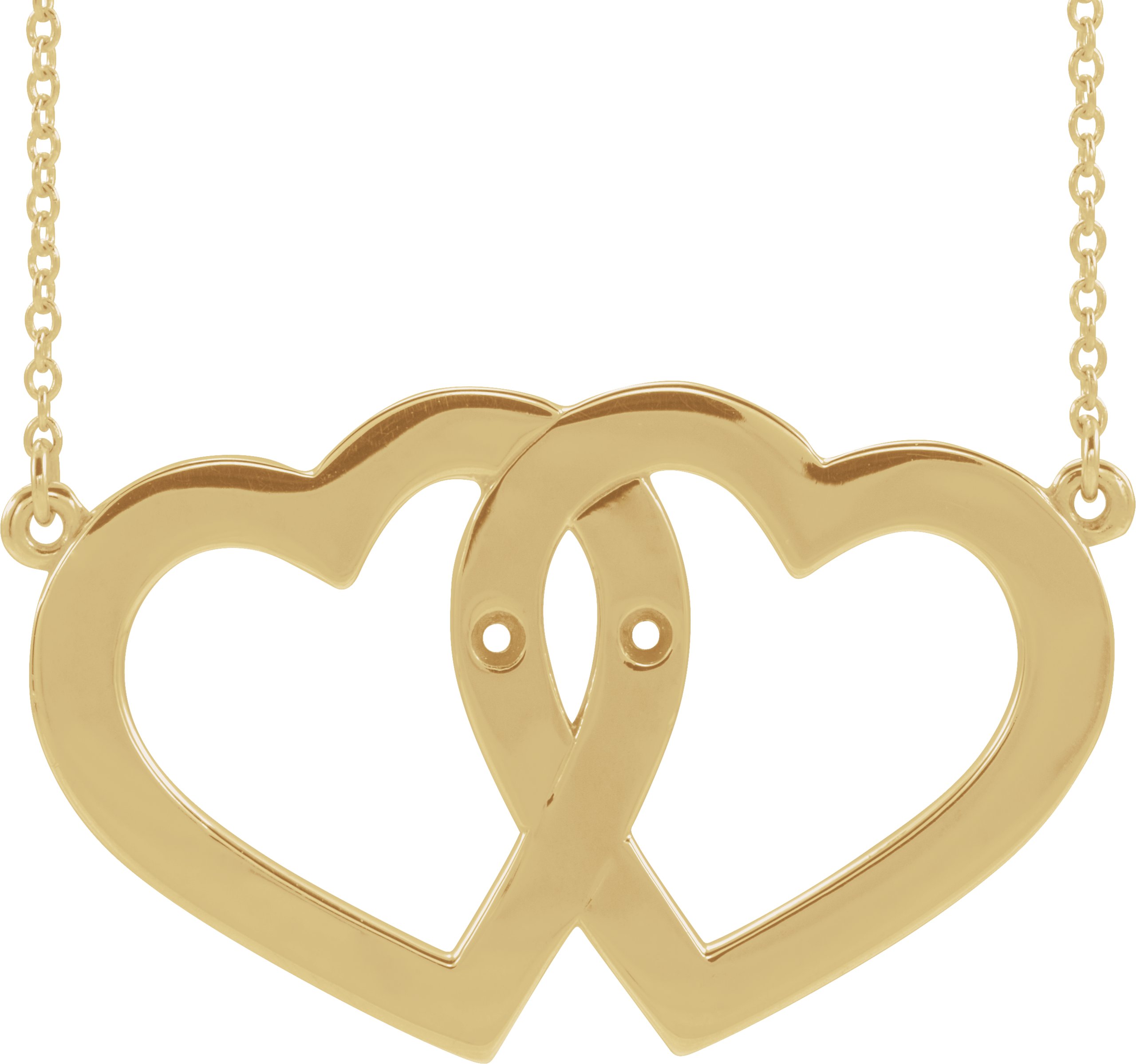Engravable Family Interlocking Heart Necklace
