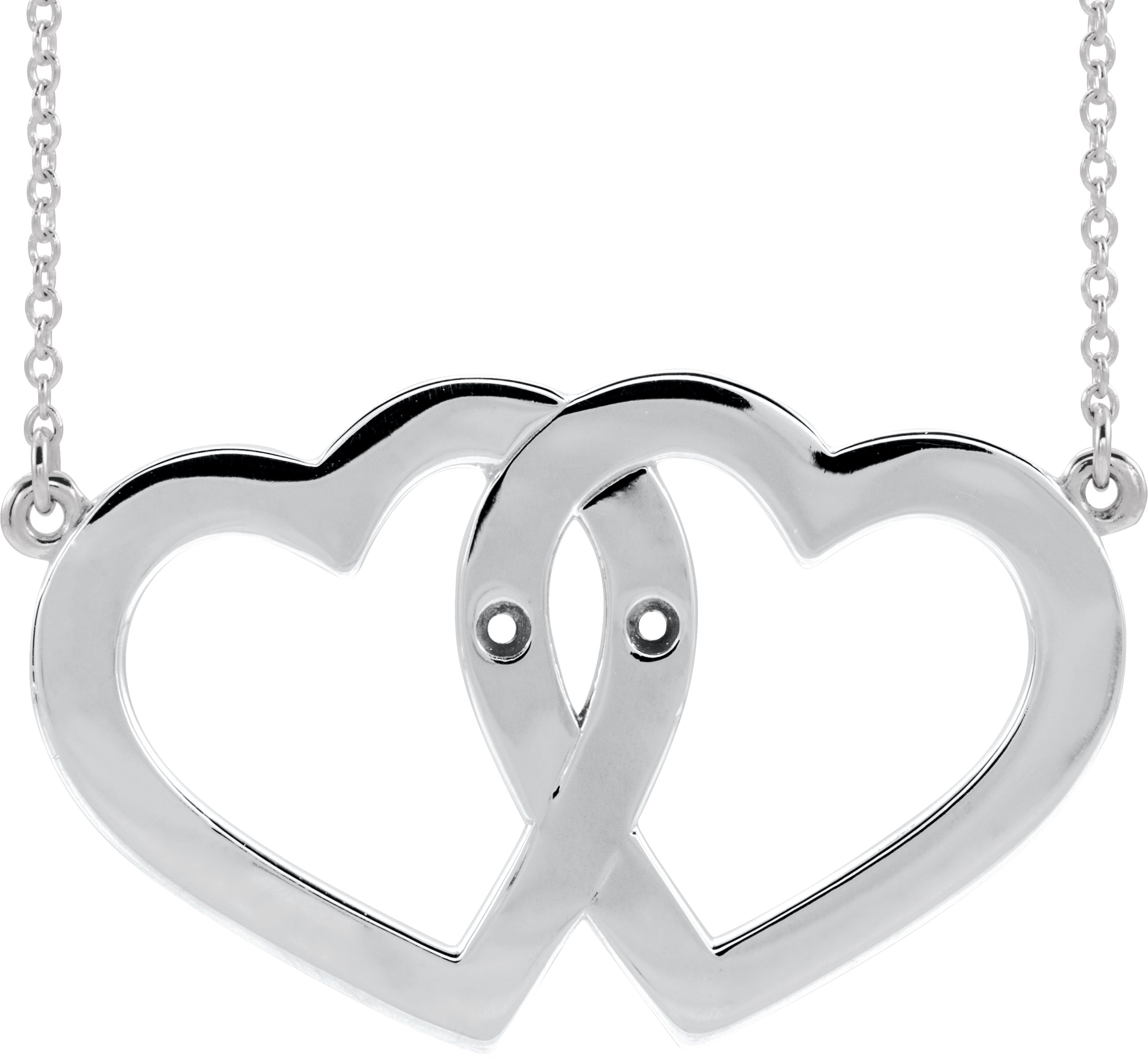 Engravable Family Interlocking Heart Necklace