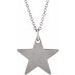 Sterling Silver Engravable Star 16-18