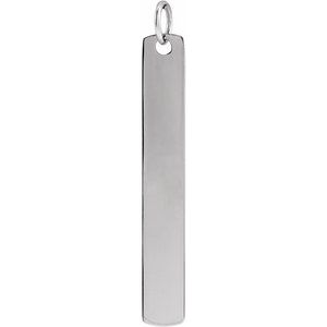 Sterling Silver 33x4.5 mm Bar Pendant