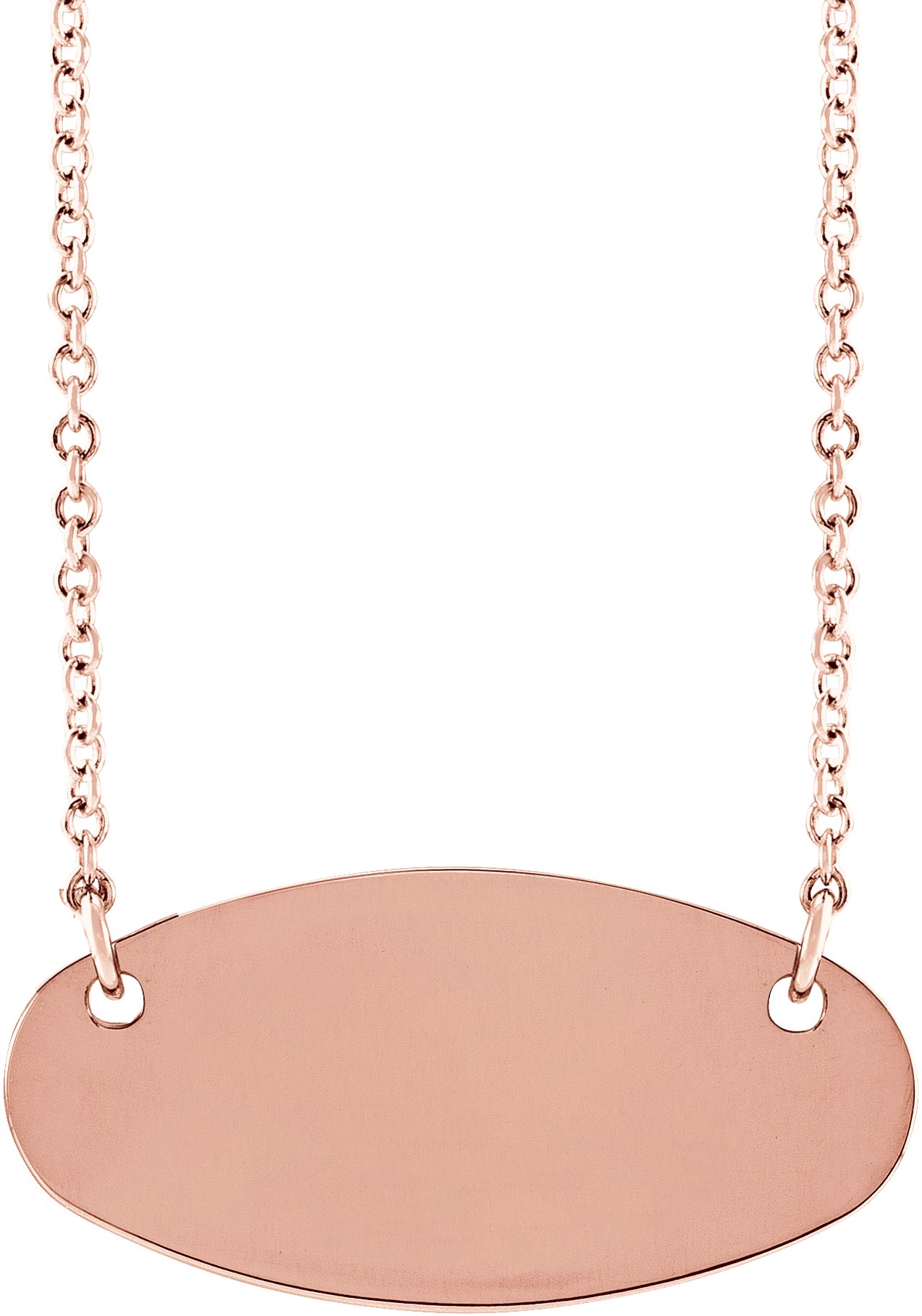 Engravable Oval Necklace