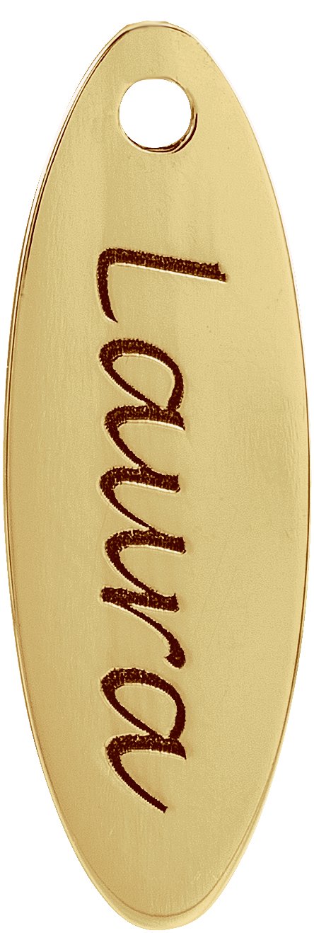 Engravable Oval Dangle