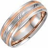 14K White Rose 7 mm Grooved Band Size 12.5 Ref 17208845