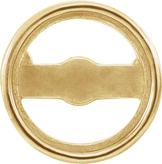 18K Yellow 3.7 mm Round Bezel-Set Single Earring Mounting