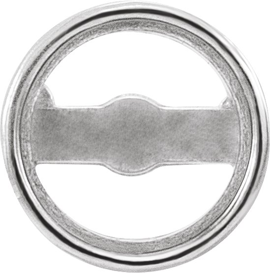 Platinum 2.7 mm Round Bezel-Set Single Earring Mounting