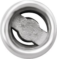 14K White 2 mm Round Micro Single Stud Earring Mounting