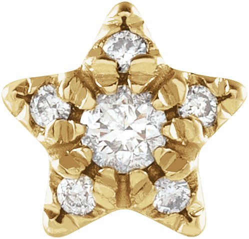 14K Yellow .05 CTW Diamond Star Single Earring Ref 17676596