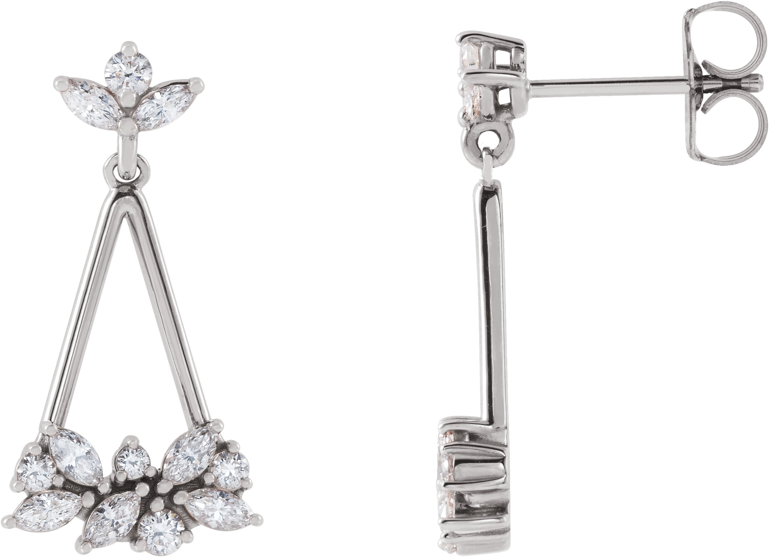 Geometric Cluster Earrings