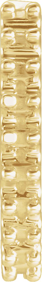 14K Yellow 1.3 mm Round 16 mm Huggie Earring Mounting