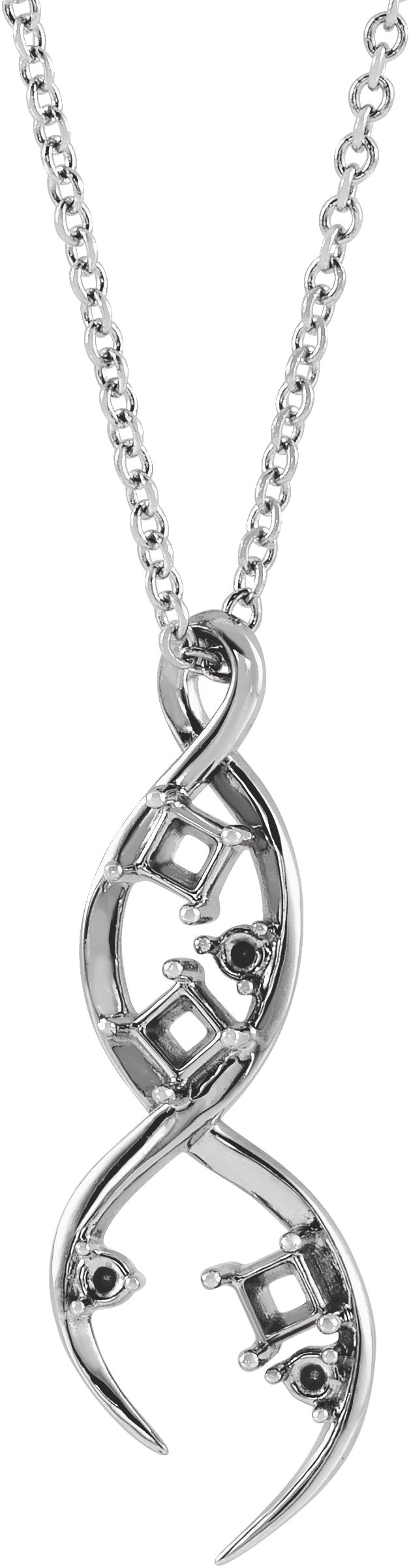 Accented Family Freeform Necklace or Pendant