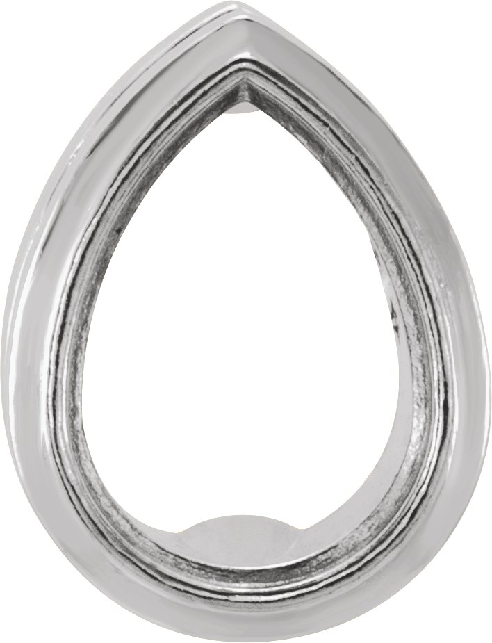 Pear Bezel-Set Slide Pendant