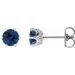Sterling Silver 5 mm Lab-Grown Blue Sapphire & .03 CTW Natural Diamond Crown Earrings
