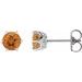 Sterling Silver 4 mm Natural Citrine & .03 CTW Natural Diamond Crown Earrings
