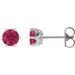 Platinum 6 mm Lab-Grown Ruby & .03 CTW Natural Diamond Crown Earrings
