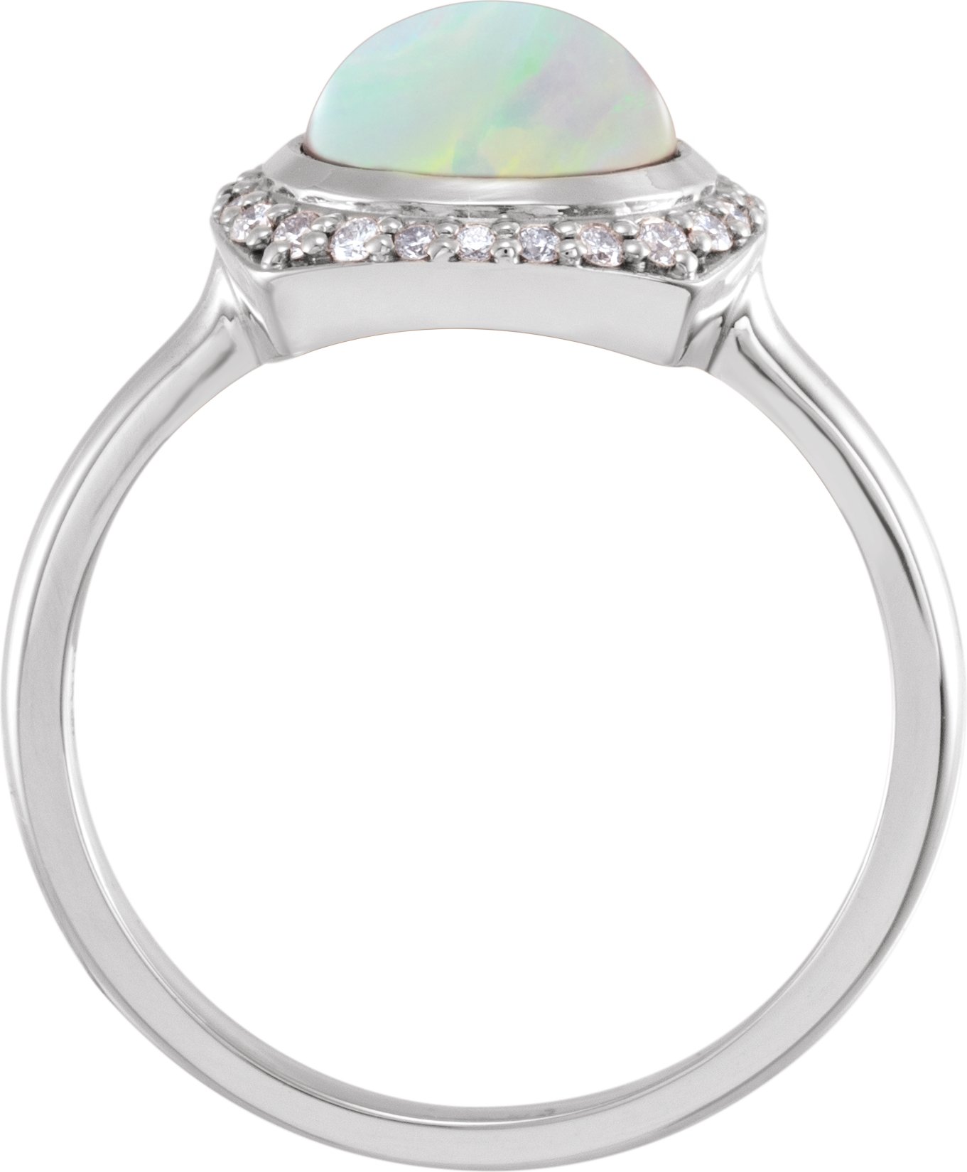 Alternative view of Halo-Style Cabochon Ring