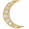 14K Yellow .04 CTW Diamond Crescent Moon Single Earring Ref 17676566