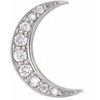 Platinum .04 CTW Diamond Crescent Moon Single Earring Ref 17676569