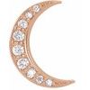 14K Rose .04 CTW Diamond Crescent Moon Single Earring Ref 17676568