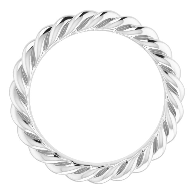 Sterling Silver 3 mm Skinny Rope Band Size 3