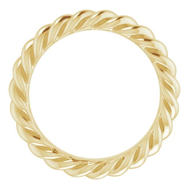 14K Yellow 3 mm Skinny Rope Band Size 3