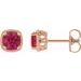 14K Rose 5 mm Lab-Grown Ruby Earrings