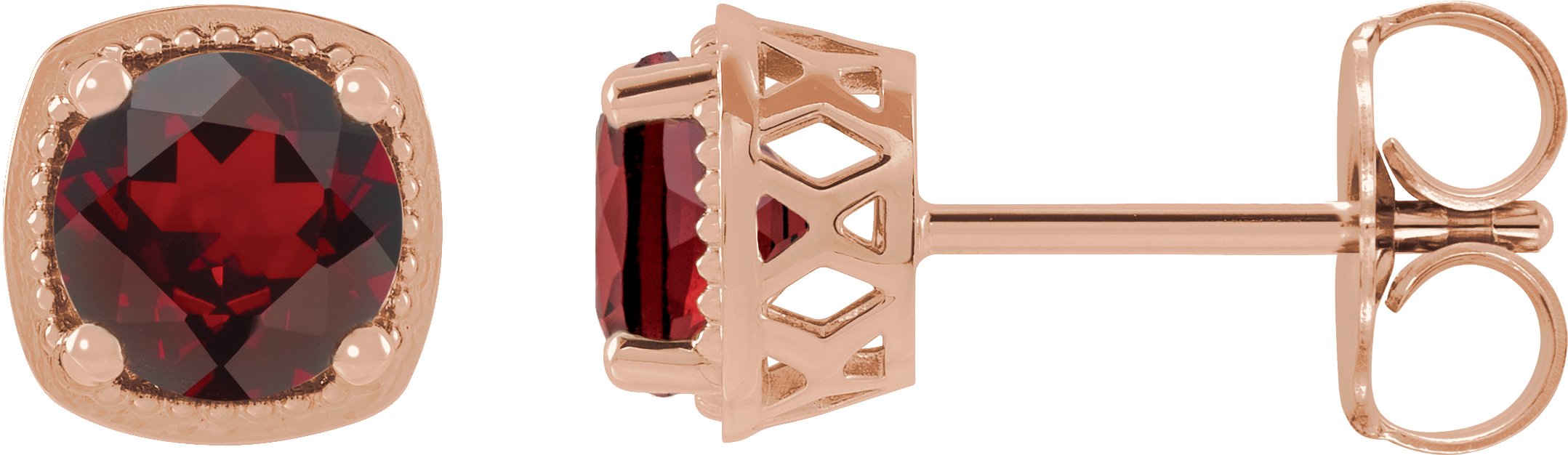 Round 4-Prong Earrings