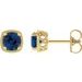 14K Yellow 5 mm Lab-Grown Blue Sapphire Earrings