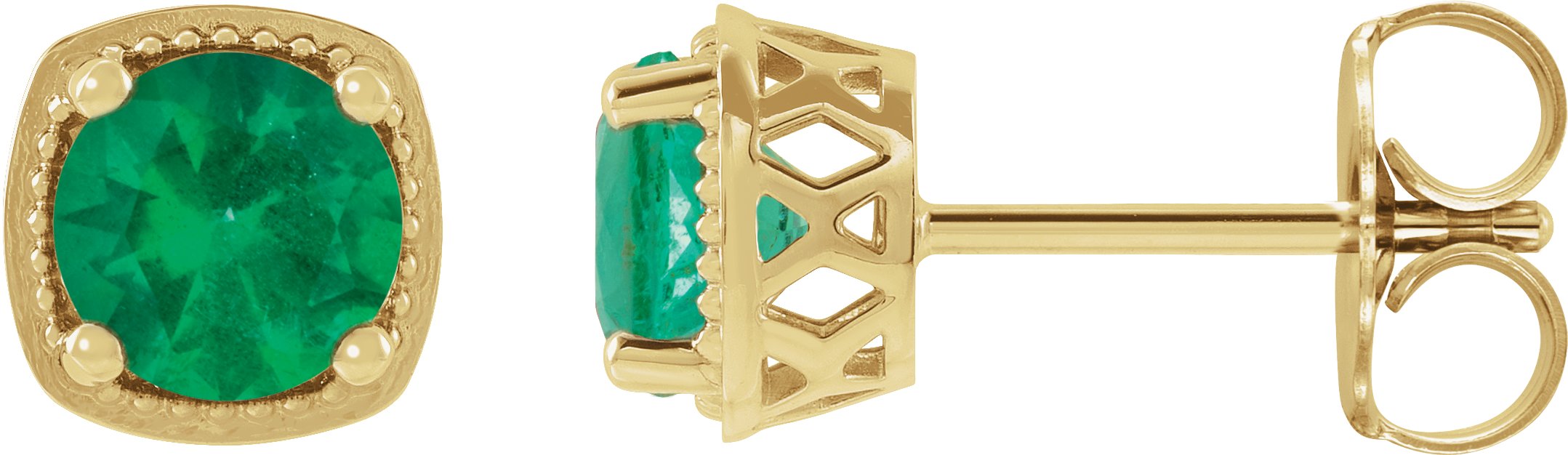 Round 4-Prong Earrings
