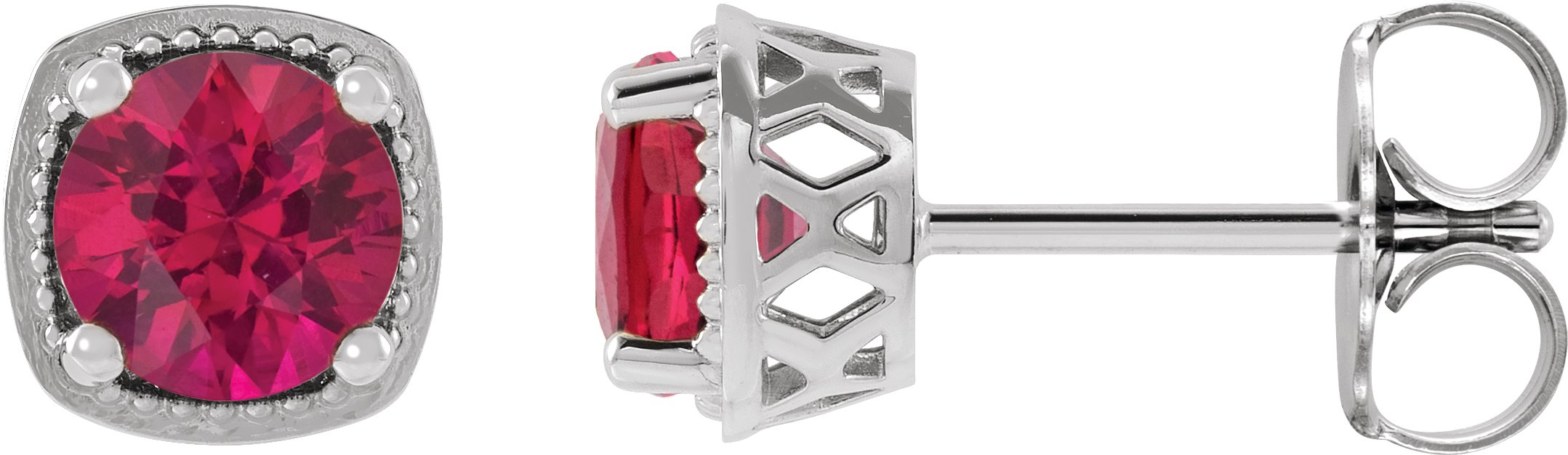 Round 4-Prong Earrings