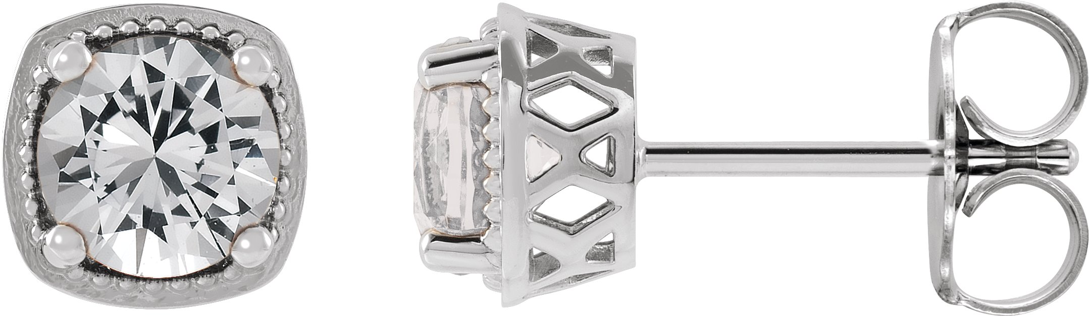 Round 4-Prong Earrings