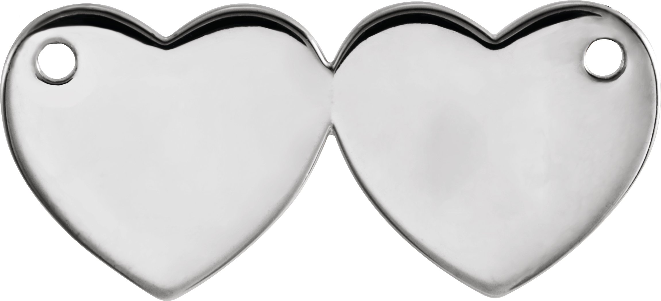 Engravable Double Heart Necklace or Center
