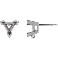 Triangle V-Prong Earring Top