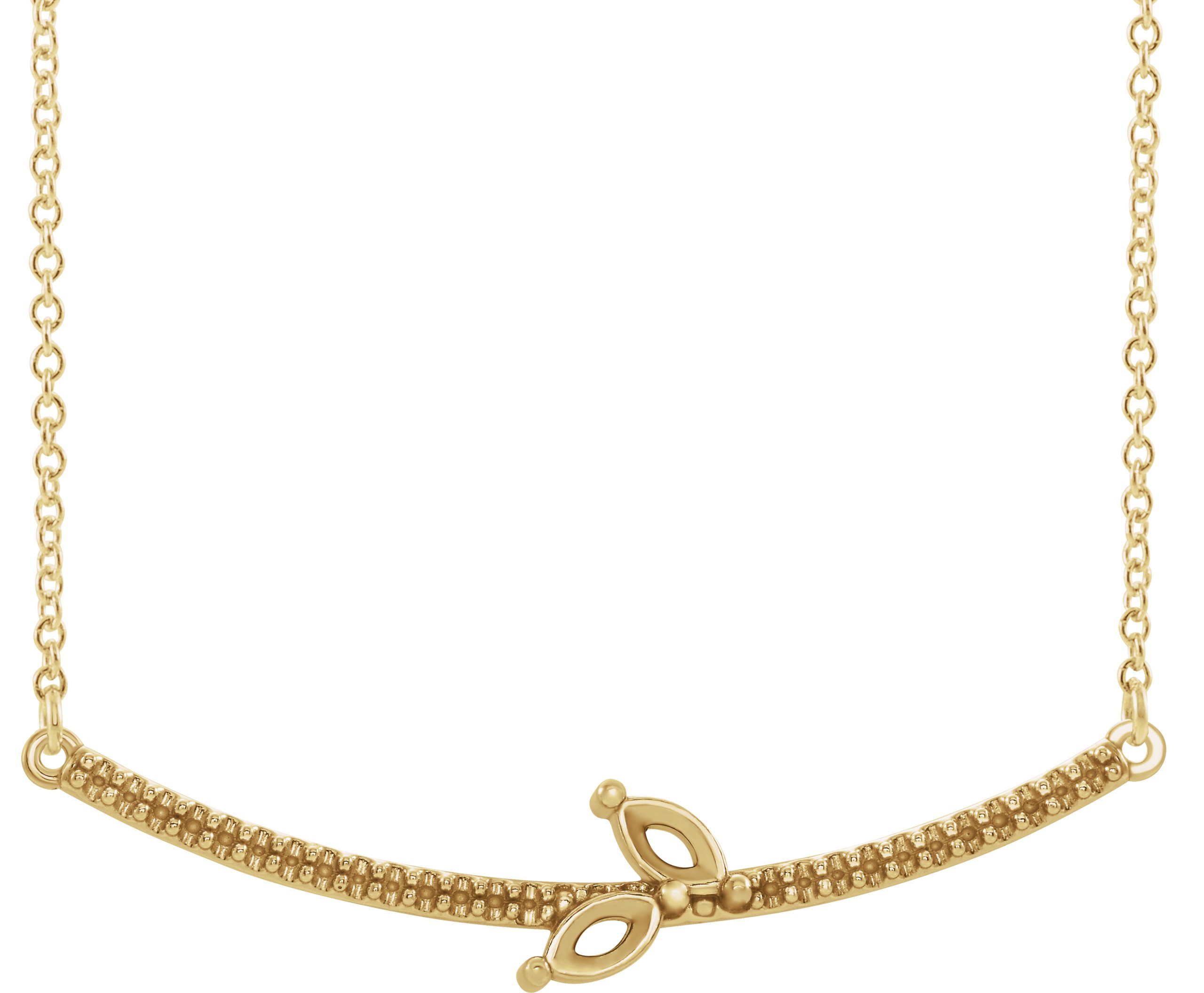 Family Curved Bar Necklace or Center