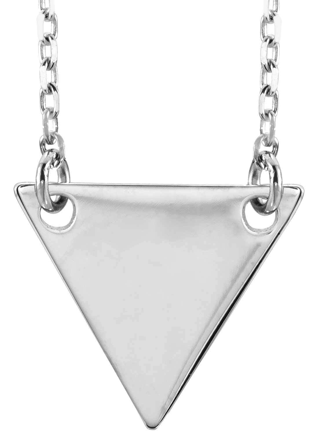 Sterling Silver Engravable Geometric 16-18" Necklace