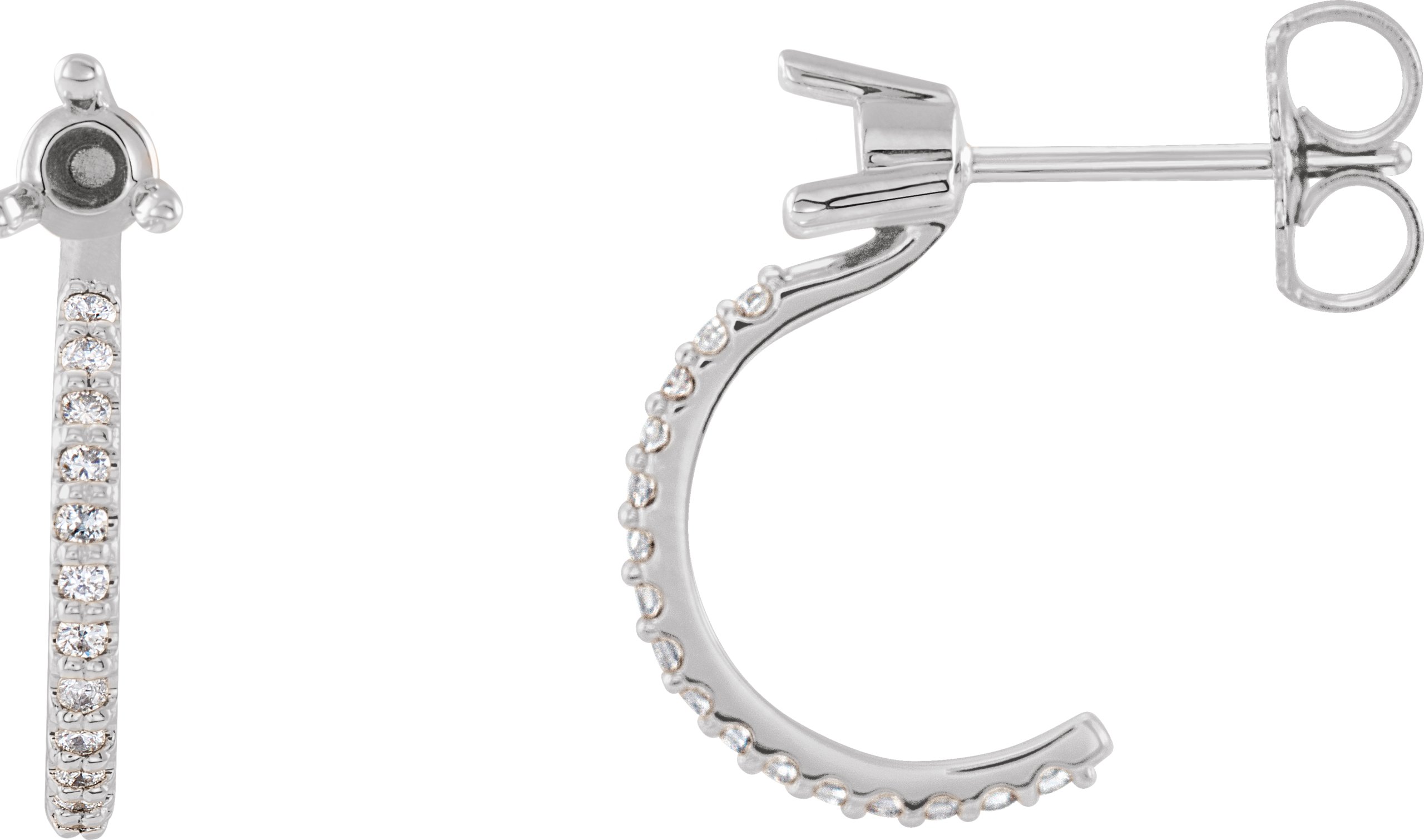 Accented J-Hoop Earrings