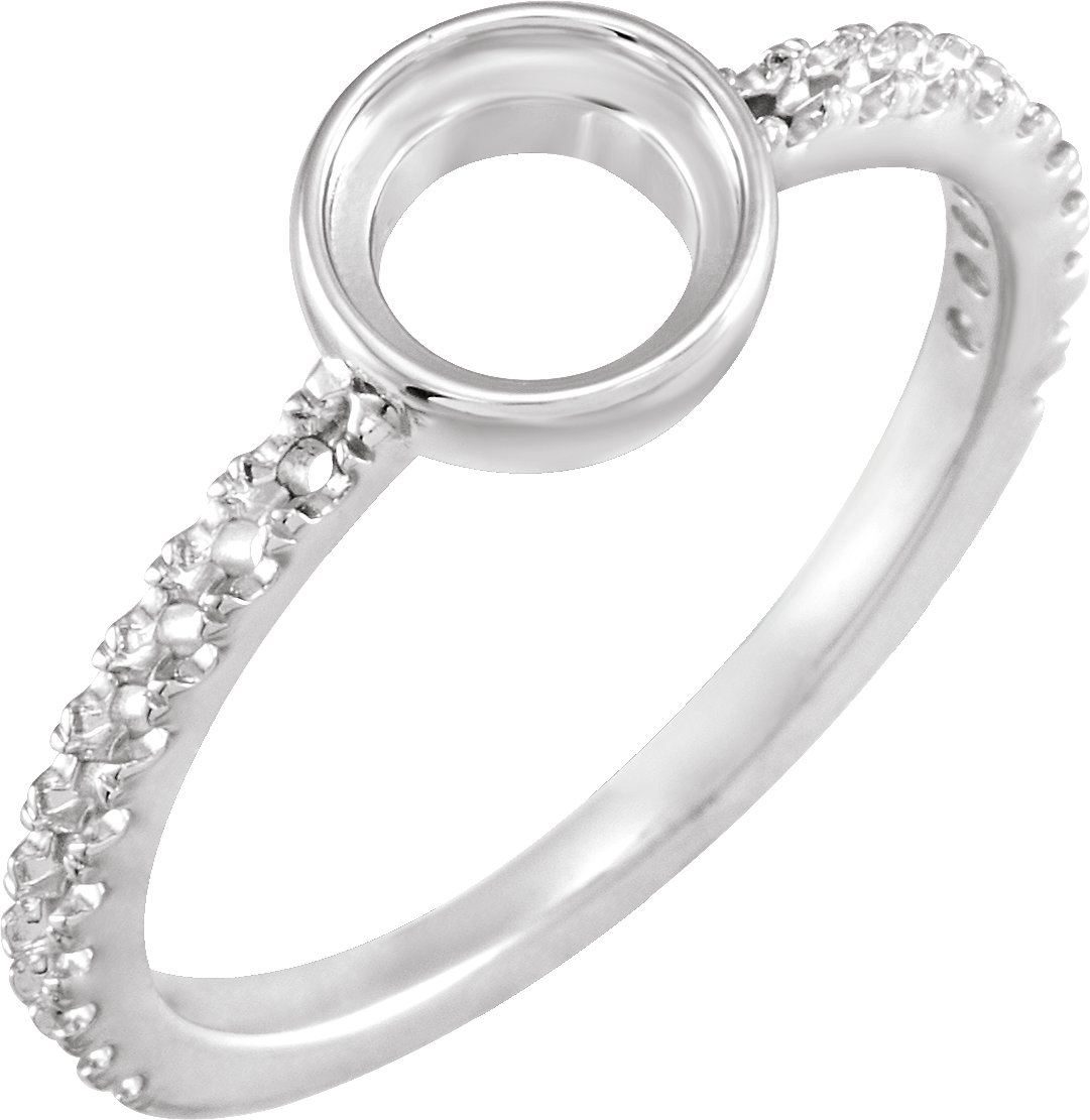 Bezel-Set Rose-Cut Accented Engagement Ring or Band